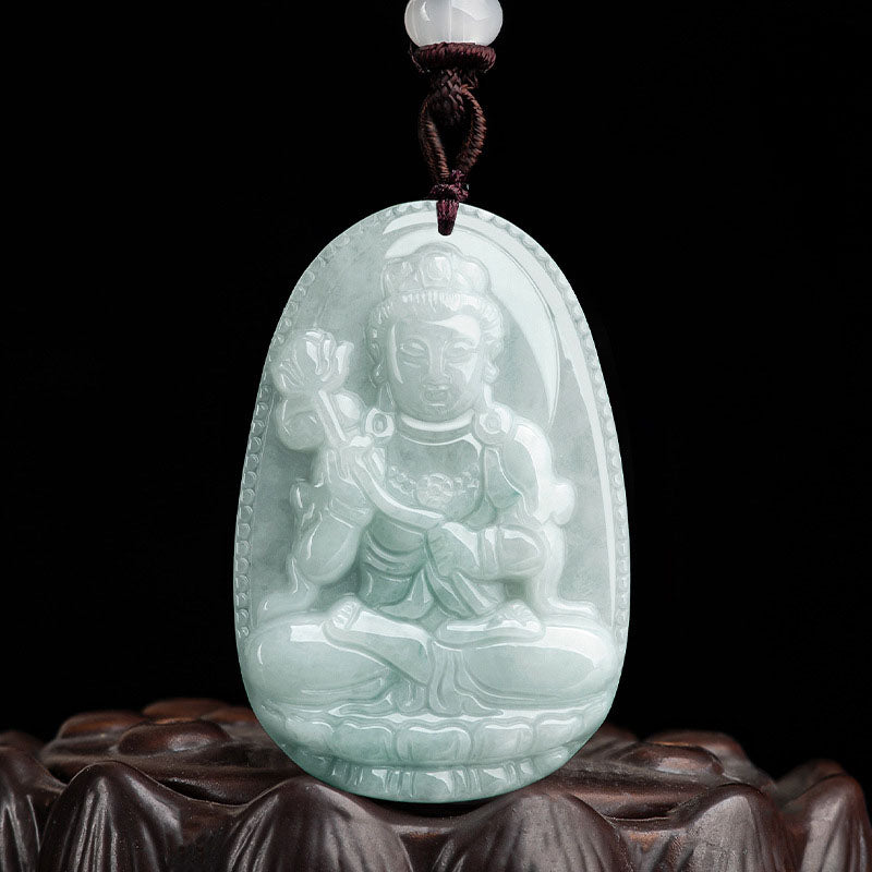 Grade A Jadeite Jade Eight Guardian Deities Zodiac Protector Pendant Necklace Collection