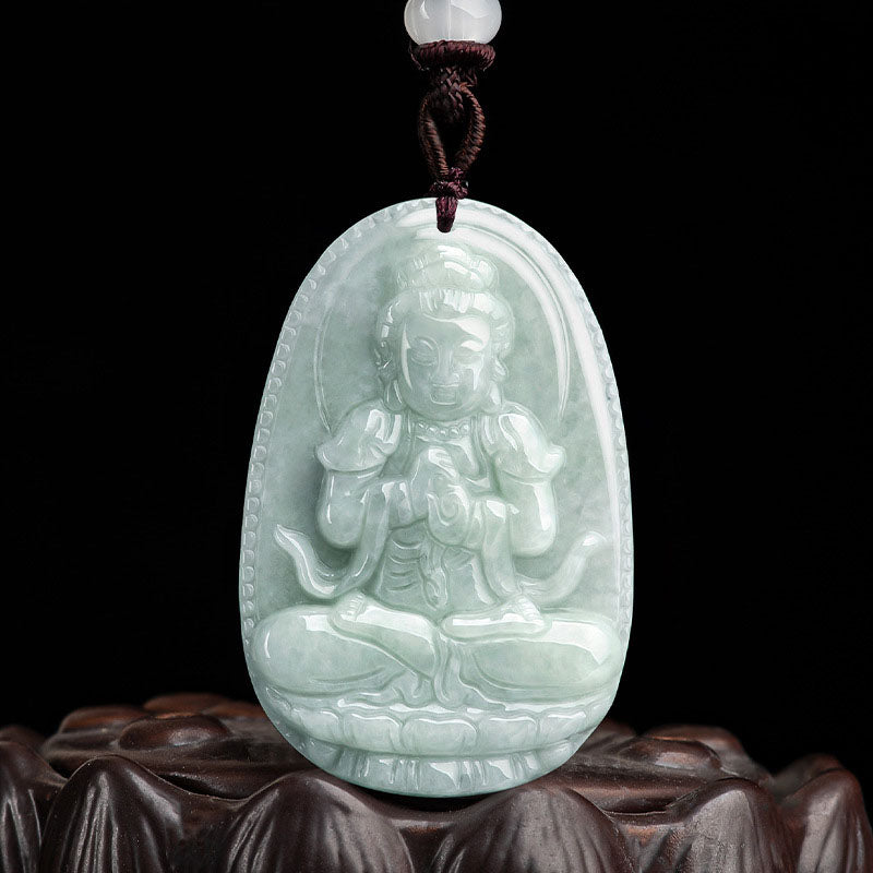 Grade A Jadeite Jade Eight Guardian Deities Zodiac Protector Pendant Necklace Collection