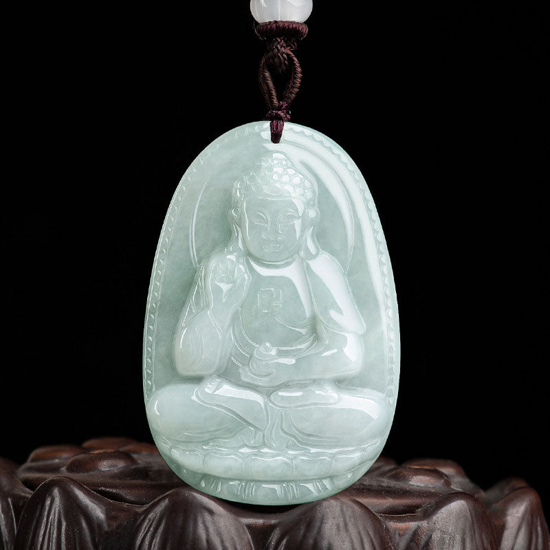 Grade A Jadeite Jade Eight Guardian Deities Zodiac Protector Pendant Necklace Collection