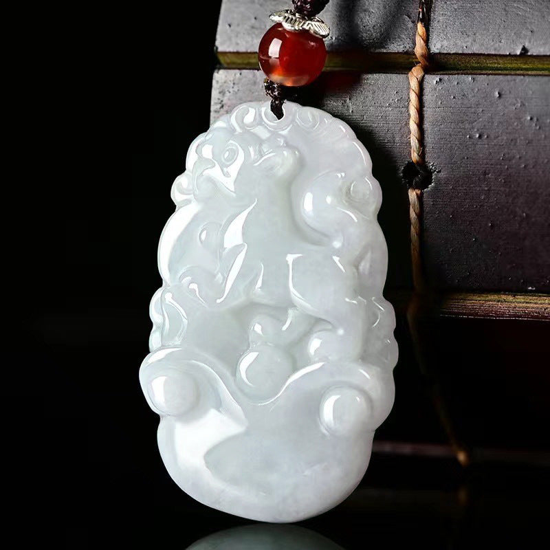 Grade A Jadeite Jade Chinese Zodiac Animal Pendant Necklace Collection