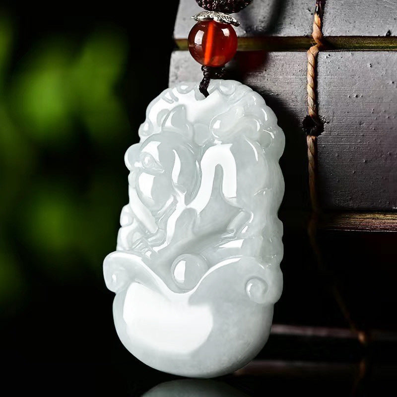 Grade A Jadeite Jade Chinese Zodiac Animal Pendant Necklace Collection