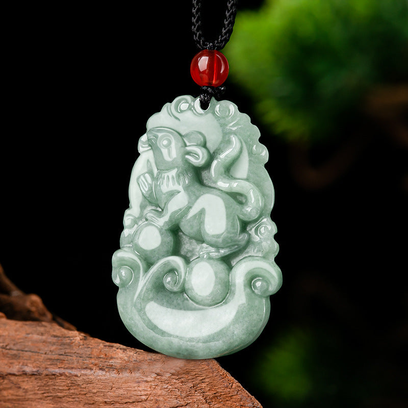 Grade A Jadeite Jade Chinese Zodiac Sign Carved Pendant Necklace Collection