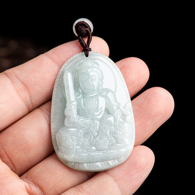 Grade A Jadeite Jade Eight Guardian Deities Zodiac Protector Pendant Necklace Collection