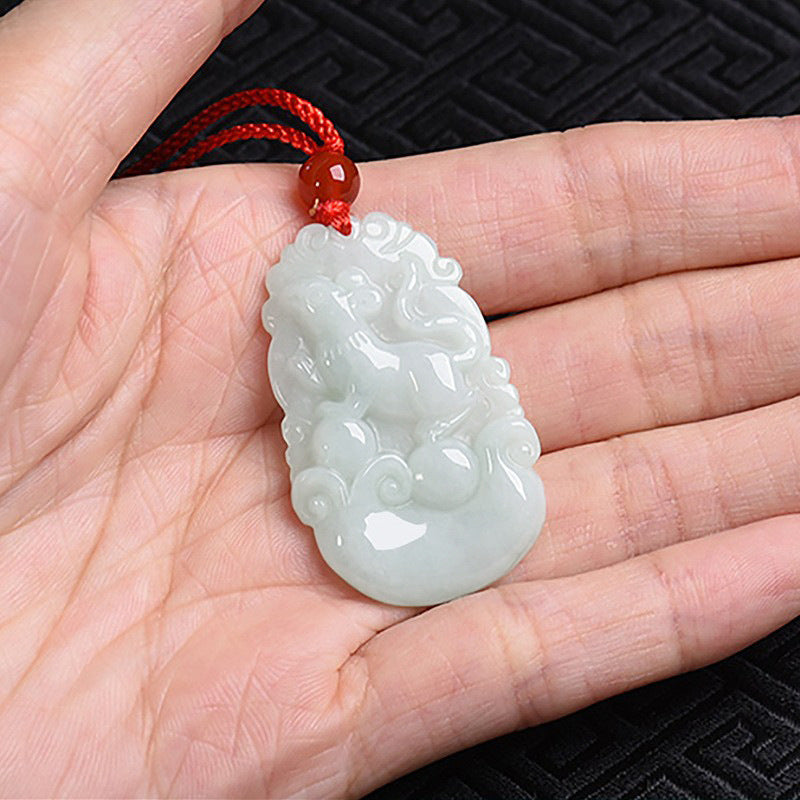 Grade A Jadeite Jade Chinese Zodiac Animal Pendant Necklace Collection