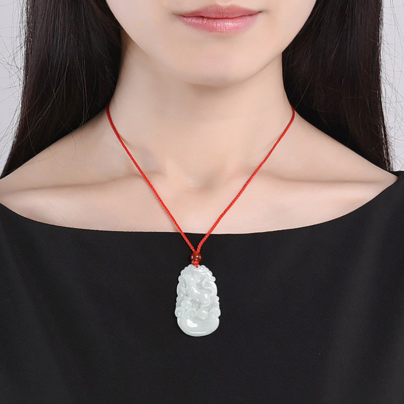 Grade A Jadeite Jade Chinese Zodiac Animal Pendant Necklace Collection