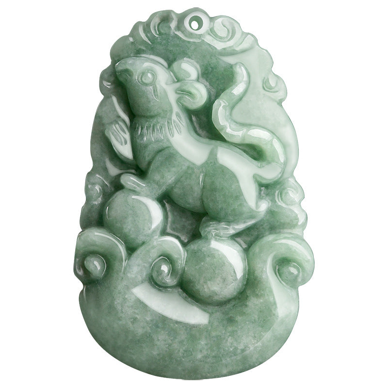 Grade A Jadeite Jade Chinese Zodiac Sign Carved Pendant Necklace Collection