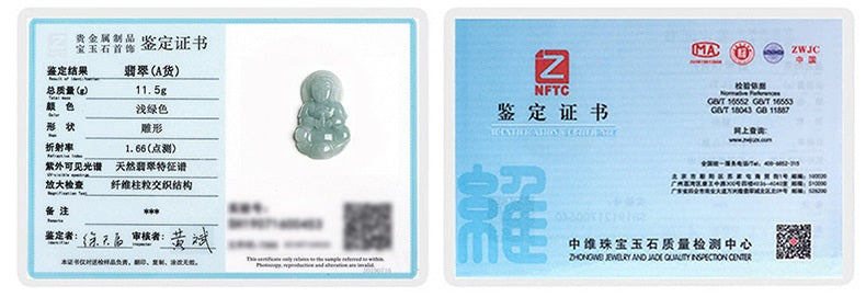 Burmese Grade A Jadeite Jade Guanyin and Maitreya Buddha Carved Pendant Necklace Collection