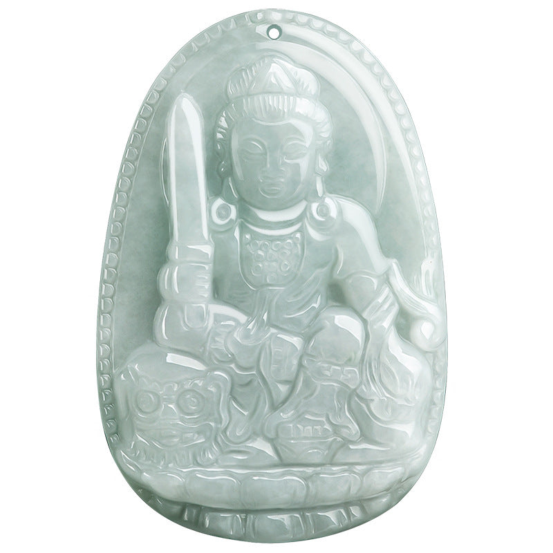 Grade A Jadeite Jade Eight Guardian Deities Zodiac Protector Pendant Necklace Collection