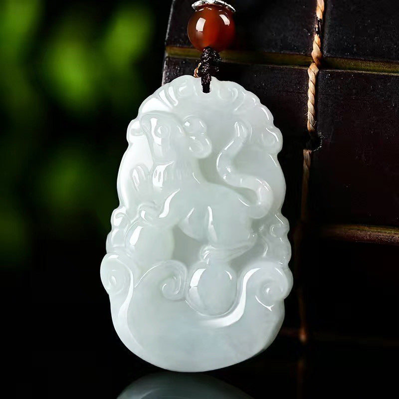 Grade A Jadeite Jade Chinese Zodiac Animal Pendant Necklace Collection