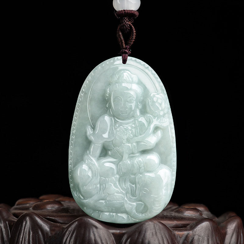 Grade A Jadeite Jade Eight Guardian Deities Zodiac Protector Pendant Necklace Collection
